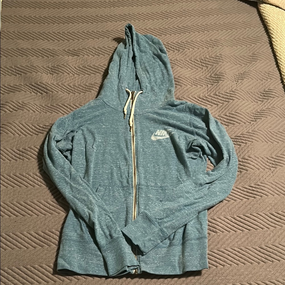 Nike Blue Zip-Up Hoodie